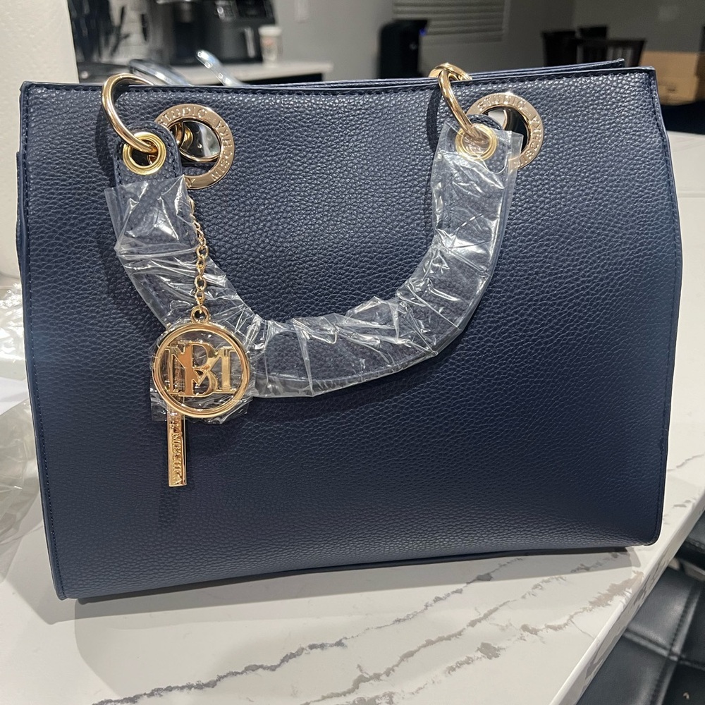Badgley Mischka Tote Bag Navy